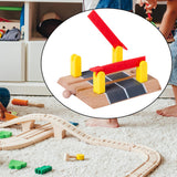 Maxbell Wooden Train Track Accessories Building for Girls Boys 3+ Year Olds Children Level Crossing