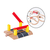 Maxbell Wooden Train Track Accessories Building for Girls Boys 3+ Year Olds Children Level Crossing