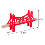 Maxbell Wooden Train Track Accessories Building for Girls Boys 3+ Year Olds Children Bridge