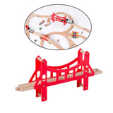 Maxbell Wooden Train Track Accessories Building for Girls Boys 3+ Year Olds Children Bridge