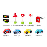 Maxbell Wooden Car Garage Playset 3 Level Race Car Toy for Kids Age 3 4 5 6 Year Old