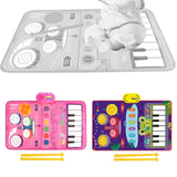 Maxbell Piano Drum Mat Multifunctional Improve Hand Eye Coordination Skills Baby Toy pink