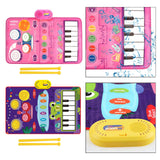 Maxbell Piano Drum Mat Multifunctional Improve Hand Eye Coordination Skills Baby Toy pink