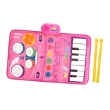 Maxbell Piano Drum Mat Multifunctional Improve Hand Eye Coordination Skills Baby Toy pink