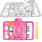 Maxbell Piano Drum Mat Multifunctional Improve Hand Eye Coordination Skills Baby Toy pink