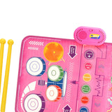 Maxbell Piano Drum Mat Multifunctional Improve Hand Eye Coordination Skills Baby Toy pink