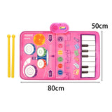 Maxbell Piano Drum Mat Multifunctional Improve Hand Eye Coordination Skills Baby Toy pink