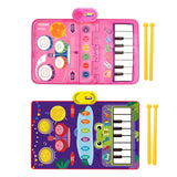 Maxbell Piano Drum Mat Multifunctional Improve Hand Eye Coordination Skills Baby Toy pink