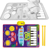 Maxbell Piano Drum Mat Multifunctional Improve Hand Eye Coordination Skills Baby Toy frag pattern