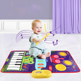 Maxbell Piano Drum Mat Multifunctional Improve Hand Eye Coordination Skills Baby Toy frag pattern