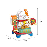 Maxbell Fortune Cats Building Blocks New Year Ornaments for Age 6 7 8 Girls Boys