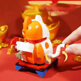 Maxbell Fortune Cats Building Blocks New Year Ornaments for Age 6 7 8 Girls Boys
