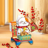 Maxbell Fortune Cats Building Blocks New Year Ornaments for Age 6 7 8 Girls Boys