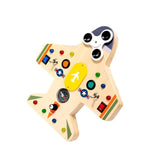 Maxbell Aircraft Shape LED Busy Board for Learning Game Preschool Activities Centers