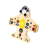 Maxbell Aircraft Shape LED Busy Board for Learning Game Preschool Activities Centers
