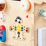 Maxbell Aircraft Shape LED Busy Board for Learning Game Preschool Activities Centers