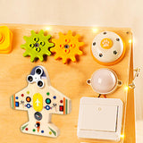 Maxbell Aircraft Shape LED Busy Board for Learning Game Preschool Activities Centers