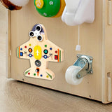 Maxbell Aircraft Shape LED Busy Board for Learning Game Preschool Activities Centers