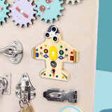Maxbell Aircraft Shape LED Busy Board for Learning Game Preschool Activities Centers