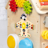 Maxbell Aircraft Shape LED Busy Board for Learning Game Preschool Activities Centers