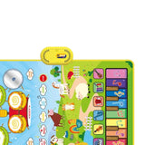Maxbell Baby Musical Piano Mat Piano Mat & Drum Mat with 6 Instrument Sound for Kids Blue