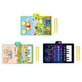 Maxbell Baby Musical Piano Mat Piano Mat & Drum Mat with 6 Instrument Sound for Kids Blue