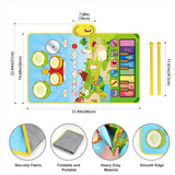 Maxbell Baby Musical Piano Mat Piano Mat & Drum Mat with 6 Instrument Sound for Kids Blue