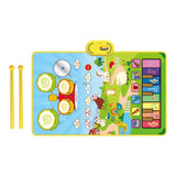 Maxbell Baby Musical Piano Mat Piano Mat & Drum Mat with 6 Instrument Sound for Kids Blue
