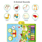 Maxbell Baby Musical Piano Mat Piano Mat & Drum Mat with 6 Instrument Sound for Kids Blue
