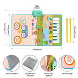 Maxbell Baby Musical Piano Mat Piano Mat & Drum Mat with 6 Instrument Sound for Kids Green
