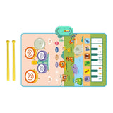 Maxbell Baby Musical Piano Mat Piano Mat & Drum Mat with 6 Instrument Sound for Kids Green