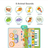 Maxbell Baby Musical Piano Mat Piano Mat & Drum Mat with 6 Instrument Sound for Kids Green