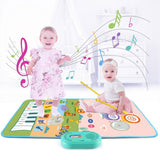 Maxbell Baby Musical Piano Mat Piano Mat & Drum Mat with 6 Instrument Sound for Kids Green