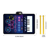 Maxbell Baby Musical Piano Mat Piano Mat & Drum Mat with 6 Instrument Sound for Kids Dark Blue