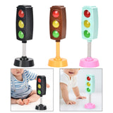 Maxbell Mini Traffic Light Traffic Lamps Pretend Toy for Boy and Girls Students Kids black