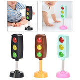 Maxbell Mini Traffic Light Traffic Lamps Pretend Toy for Boy and Girls Students Kids black