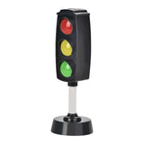 Maxbell Mini Traffic Light Traffic Lamps Pretend Toy for Boy and Girls Students Kids black