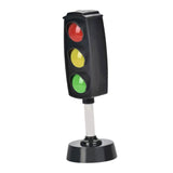 Maxbell Mini Traffic Light Traffic Lamps Pretend Toy for Boy and Girls Students Kids black