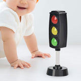 Maxbell Mini Traffic Light Traffic Lamps Pretend Toy for Boy and Girls Students Kids black