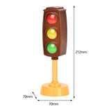 Maxbell Mini Traffic Light Traffic Lamps Pretend Toy for Boy and Girls Students Kids brown