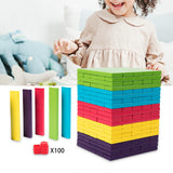Maxbell 100Pcs Wooden Blocks Stacking Game Board Games for New Year Festival Parties