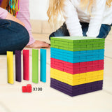Maxbell 100Pcs Wooden Blocks Stacking Game Board Games for New Year Festival Parties