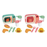 Maxbell Kids Microwave Toy with Lights and Sounds Playing with Food and Kitchen Toys Green