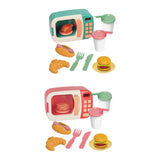 Maxbell Kids Microwave Toy with Lights and Sounds Playing with Food and Kitchen Toys Green