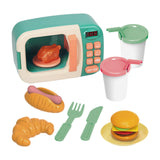 Maxbell Kids Microwave Toy with Lights and Sounds Playing with Food and Kitchen Toys Green