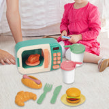Maxbell Kids Microwave Toy with Lights and Sounds Playing with Food and Kitchen Toys Green