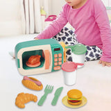 Maxbell Kids Microwave Toy with Lights and Sounds Playing with Food and Kitchen Toys Green