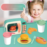Maxbell Kids Microwave Toy with Lights and Sounds Playing with Food and Kitchen Toys Green