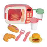 Maxbell Kids Microwave Toy with Lights and Sounds Playing with Food and Kitchen Toys Red