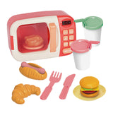 Maxbell Kids Microwave Toy with Lights and Sounds Playing with Food and Kitchen Toys Red